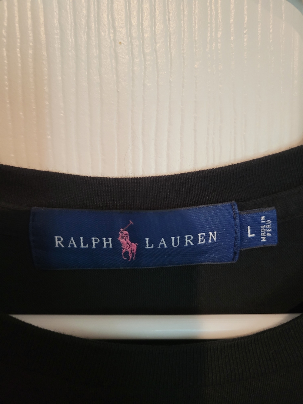 Ralph Lauren Black Tee with Pink Pony Graphic - Picture 3 of 3